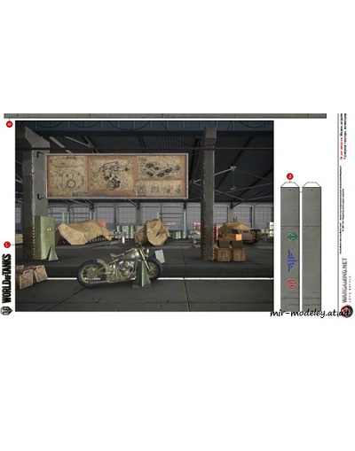 №969 - Фоторамка-подставка World of Tanks (3 в 1) из бумаги