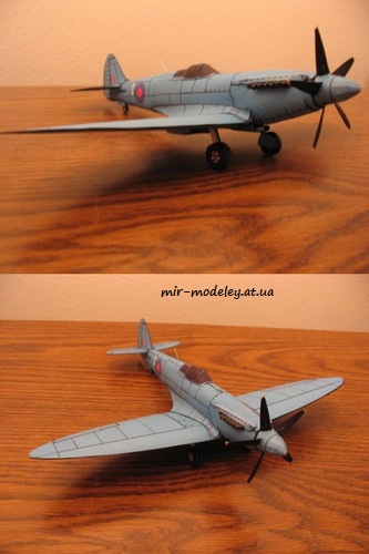 №6274 - Supermarine Spitfire PR Mk. XIX [Конверсия ModelArt] из бумаги — развертка из бумаги