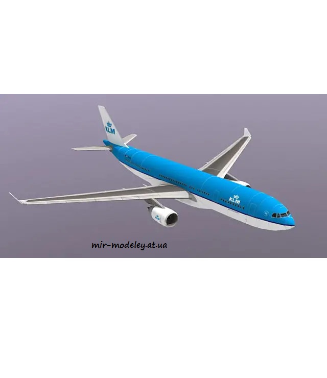 №6361 - Airbus A330 KLM - Royal Dutch Airlines (Paper-Replika) из бумаги