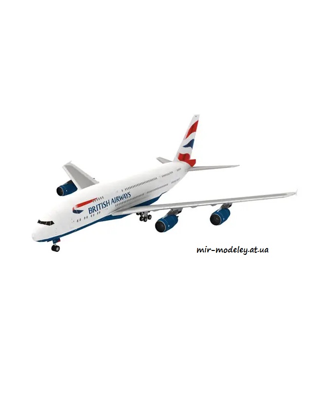 №6369 - Airbus A380 British Airways (Paper-Replika) из бумаги