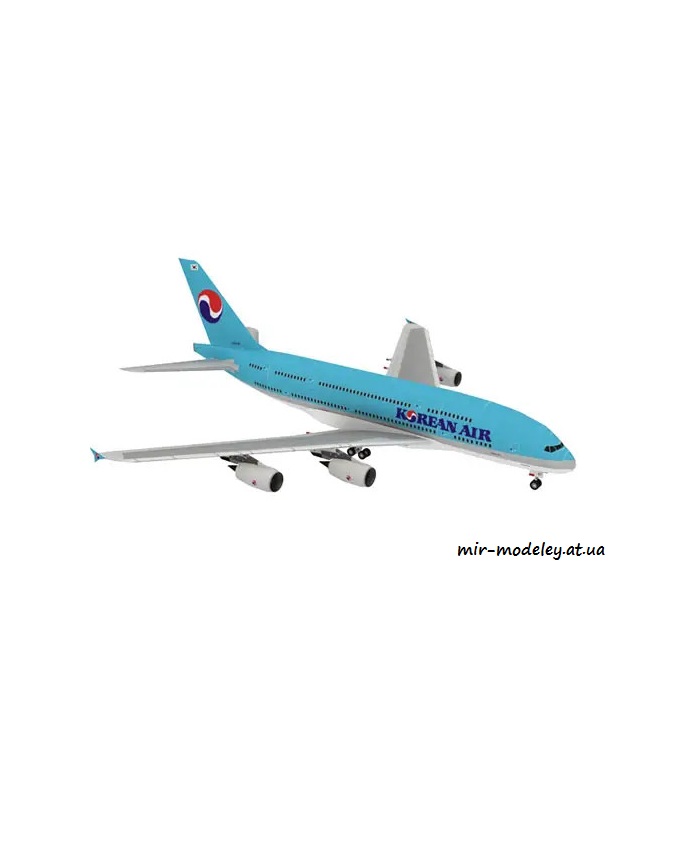 №6363 - Airbus A380 Korean Air (Paper-Replika) из бумаги