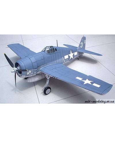 №6344 - Grumman F6F-3 Hellcat (ModelArt) из бумаги