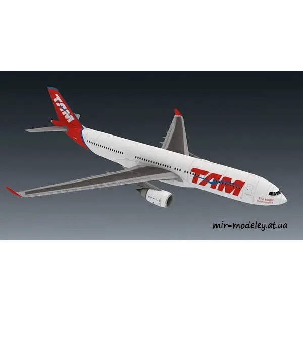 №6359 - Airbus A330 TAM Airlines (Paper-Replika) из бумаги