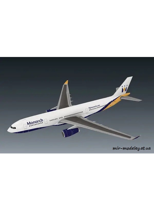 №6354 - Monarch Airlines A330-243 [Julius Perdana] из бумаги