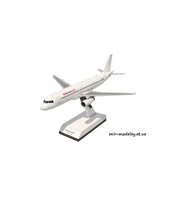 №6371 - Airbus A320 Meridiana Fly (Paper-Replika) из бумаги