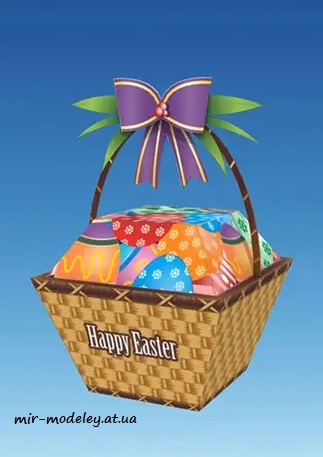 №4449 - Easter Basket (Paper-Replika) из бумаги