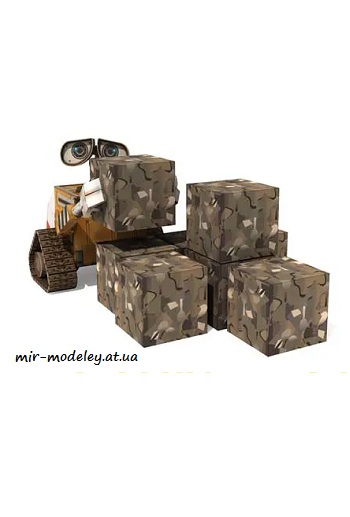 №4235 - WALL E Trash Cubes (Paper-Replika) из бумаги