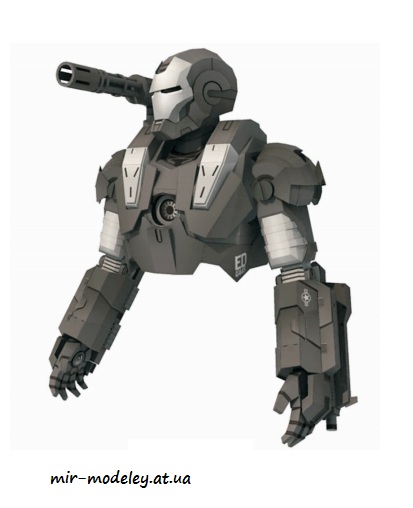 №6382 - Iron Man War Machine Poseable Paper Model [Paper-Replika] из бумаги