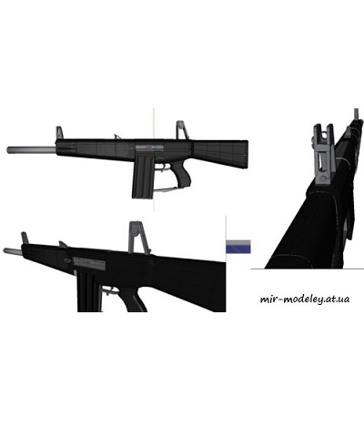 №6390 - AA-12 Automatic Shotgun (Paper-Replika) из бумаги