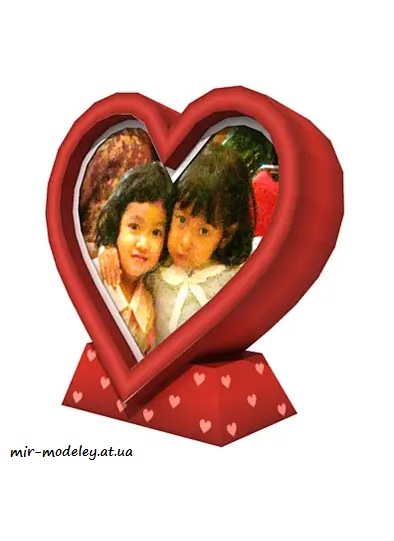 №4451 - Valentine Photo Frame (Paper-Replika) из бумаги