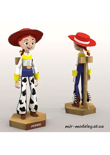 №4439 - Toy Story - Jessie Cowgirl Papercraft (Paper-Replika) из бумаги