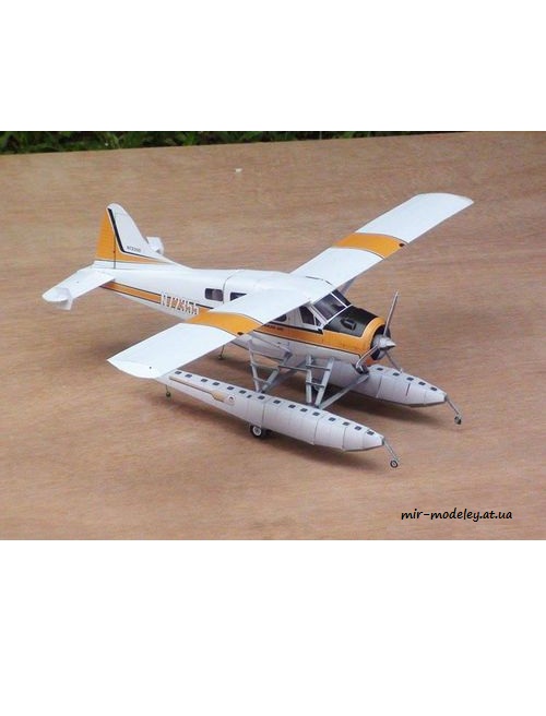 №4197 - Лёгкий многоцелевой самолёт de Havilland Canada DHC-2 Beaver (Paper-replika) из бумаги
