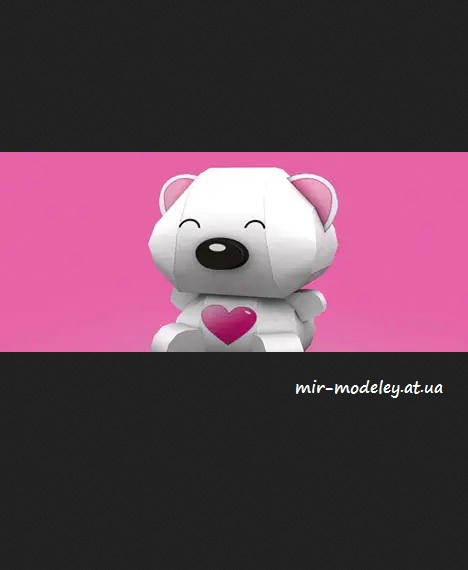 №4420 - Valentine Bear (Paper-Replika) из бумаги