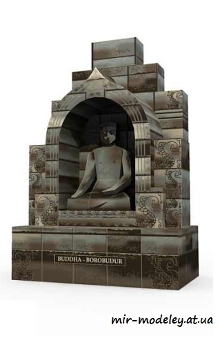 №6385 - Buddha at Borobudur Temple [Paper-Replika] из бумаги