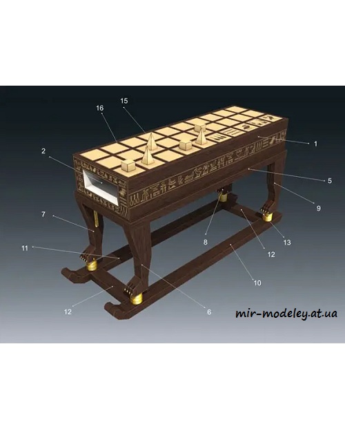 №4399 - Senet - Ancient Egypt Game (Paper-Replika) из бумаги