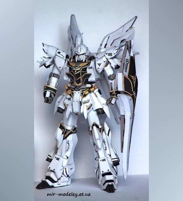 №4182 - MSN-06S Sinanju The White Comet [Paper-Replika] из бумаги