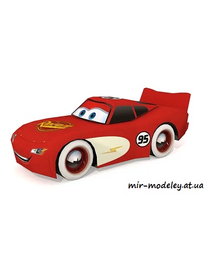 №4234 - Lightning Mc Queen - Radiator Spring Paint Job (Paper-Replika) из бумаги