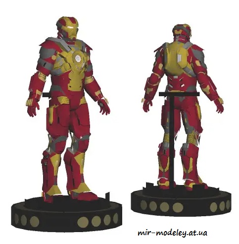 №6378 - Iron Man Mark 17 - Heartbreaker [Paper-Replika] из бумаги — развертка из бумаги