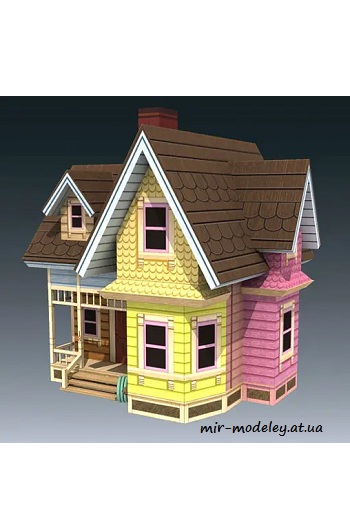 №4442 - Carl's Flying House (UP Movie) (Paper-Replika) из бумаги