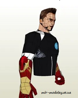 №6383 - Tony Stark Paper Figurine Part 1-4 [Paper-Replika] из бумаги