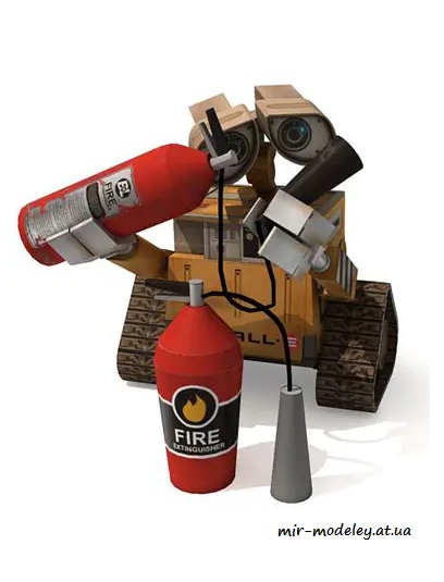 №4433 - WALL-E Fire Extinguisher (Paper-Replika) из бумаги