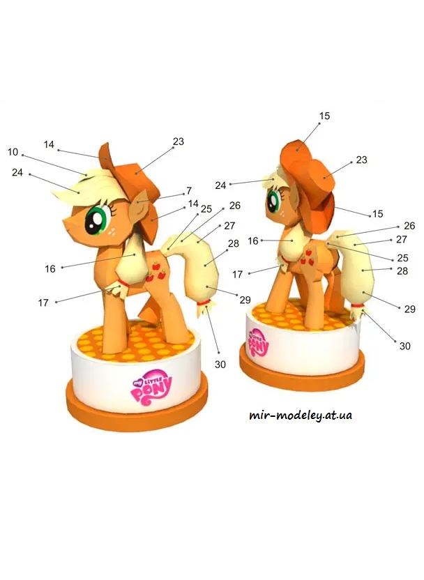 №4418 - Applejack - My Little Pony (Paper-Replika) из бумаги