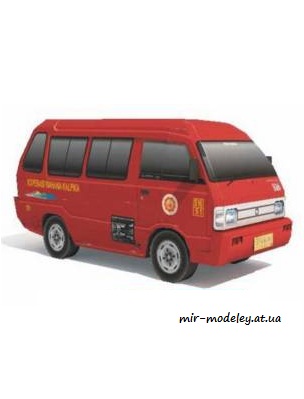 №6453 - Asphalt Devil Angkot S16 (Paper-Replika) из бумаги