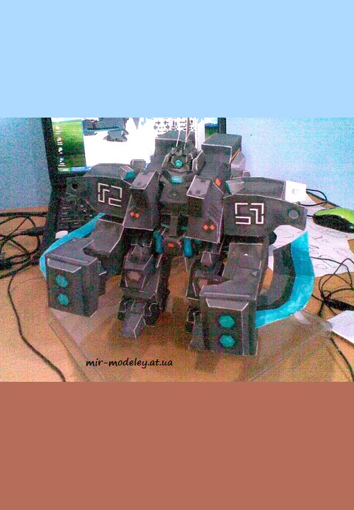 №6409 - Advanced Black Goliath M.A.U (Massive Armor Unit) - RF Online (Paper-Replika) из бумаги