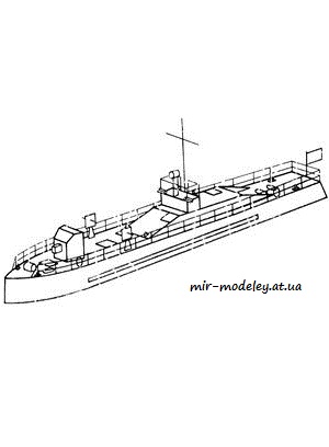 №4863 - Посыльные суда типа «Штык» / Amursky Delovy Clun Pika (ABC 12/1980) из бумаги