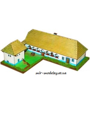 №6594 - Usedlost z jizniho Slovenska [ABC 15/81] из бумаги