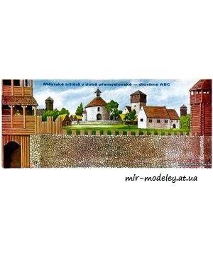 №4722 - Diorama Městské tržiště v době přemyslovské (ABC 6/1979) из бумаги