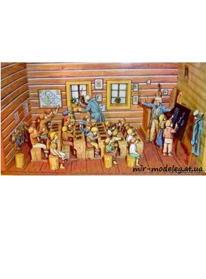 №6593 - Stará venkovská škola (ABC 14/81) из бумаги