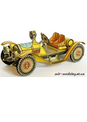 №4687 - Autoveteran Mercer 1913 [ABC 1968-20] из бумаги