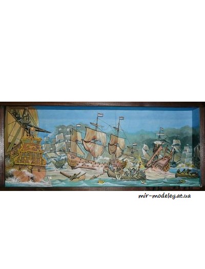 №6607 - Fregaty 17. století ( ABC 3-1984) из бумаги