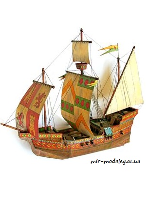 №6605 - Каравелла «Изабелла» / Isabella (ABC 7/1982) из бумаги