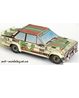 №6649 - Fiat 131 Abarth (ABC 24/1985) из бумаги