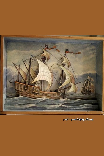 №6532 - Španělská galeona (ABC 7-1983) из бумаги