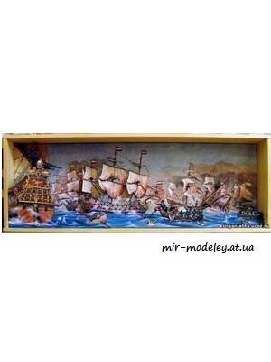 №6616 - Fregaty 17. stoleti [ABC 1984-11] из бумаги