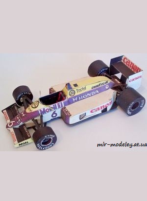 №6688 - WILLIAMS FW11 [ABC 1987-01] из бумаги