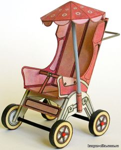 №7324 - Спортивная коляска / Sportovní Kočárek (ABC 5/1988) из бумаги