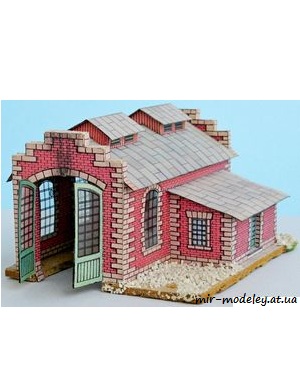 №6656 - ЖД депо / Vytopna [ABC 5/1986] из бумаги