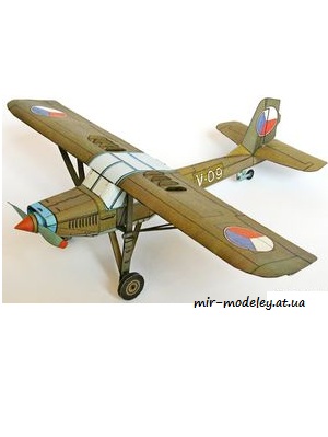 №7341 - K-60 spojovací a pozorovací letoun (ABC 17/1988) из бумаги