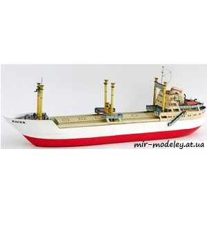 №6677 - Namorni obchodni lod «Racek» (ABC 17/1986) из бумаги