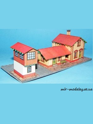 №6662 - Железнодорожная станция и ворота / Zelezniční stanice a hradlo (ABC 7/1986) из бумаги