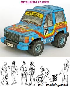 №7351 - Mitsubishi Pajero [ABC 1989-04] из бумаги
