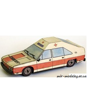 №7344 - Tatra 624 Narex - Slot Car (ABC 20/1988 ) из бумаги