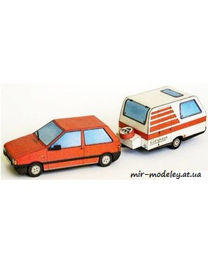 №6681 - Fiat Uno 45 Fire, Karavan (ABC 20/1986) из бумаги
