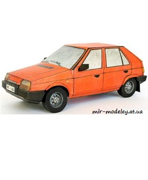 №6696 - Skoda Favorit 136 [ABC 7/1987] из бумаги