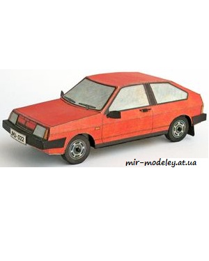 №6695 - Лада ВАЗ-2108 «Спутник» / Lada VAZ-2108 Samara (ABC 6/1987) из бумаги