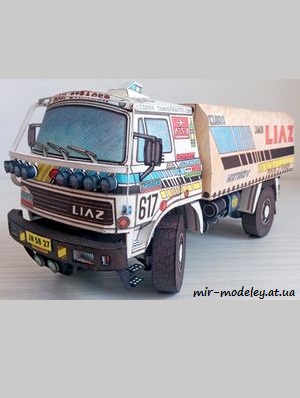 №7343 - Liaz 111.154 D Dakar 1988 (ABC 19-20/88 ) из бумаги